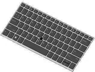 HP Backlit Keyboard with Point Stick UK L13697-031