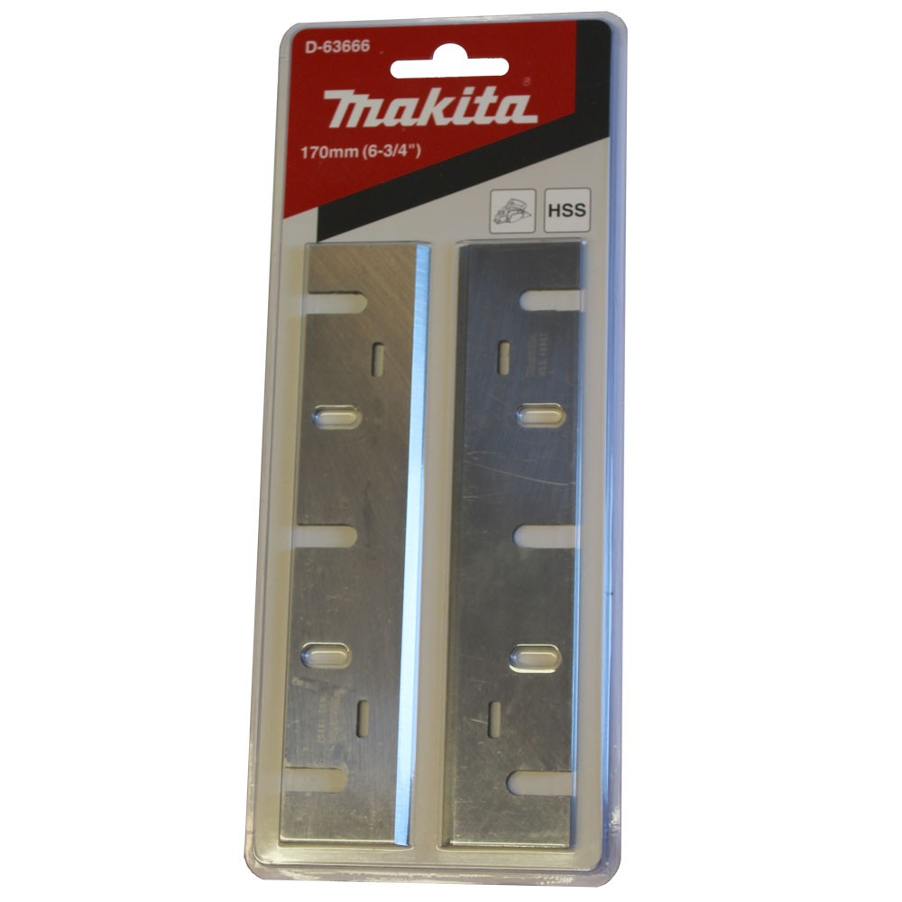 Makita Planer Blade for Wood - 2 Pieces - Width: 170 mm - Compatible with Makita 1806B