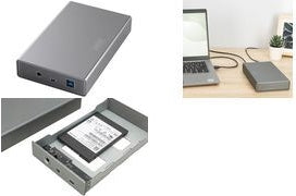 DIGITUS DA-71106-1 USB 3.0 Hard Drive Enclosure 3.5" SATA 16TB Aluminum