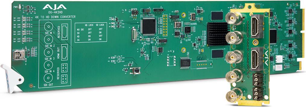AJA OG-4K2HD - Abwärtswandler - Grün - 4096 x 2160 Pixel - 480i,576i,720p,1080i,1080p,2160p - 0 - 40 °C - -40 - 60 °C (OG-4K2HD)