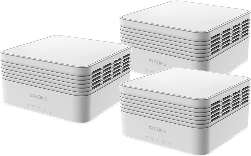 Strong MESHTRIAX3000 Mesh WLAN System Dual-Band Wi-Fi 6 (802.11ax) White 3 Intern (MESHTRIAX3000) GHz/5