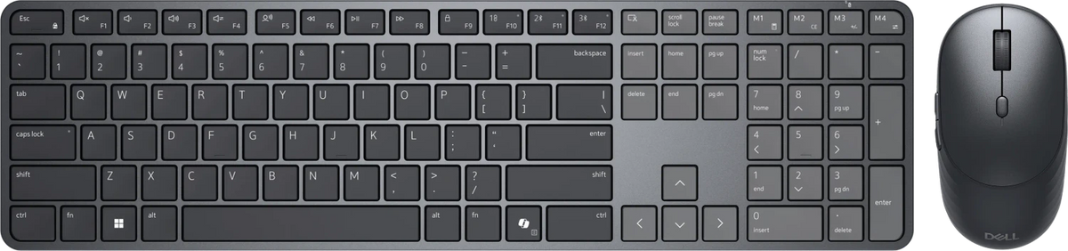 Dell Pro 7 Slim KM726 Wireless Keyboard Mouse Set QWERTZ DE Black