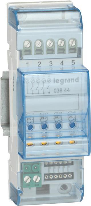LEGRAND F411/4 Reiheneinbauaktor 4-fach mit 4 Schließer