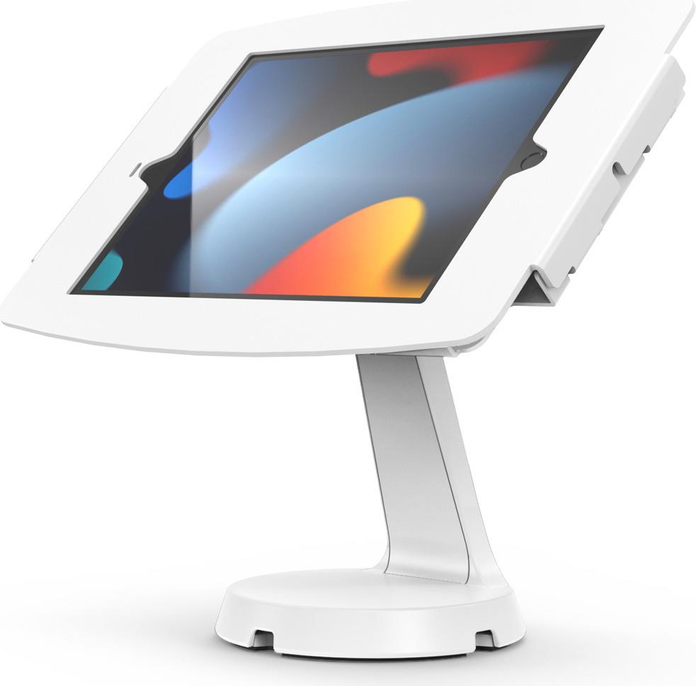 Compulocks iPad 10.2" Space Enclosure Mast Counter Stand Lockable White 7th 8th 9th 333W102IPDSW