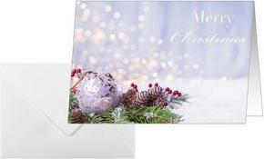 Christmas Cards Charming Christmas A6 Purple/Green 25 Cards A6-Format