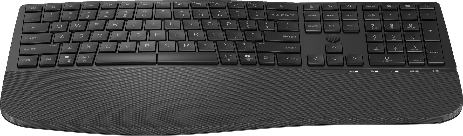 HP 680 Comfort - Keyboard and Mouse Set - Dual Mode - Wireless - Black - 8T6L6AA#ABD 3-Zone