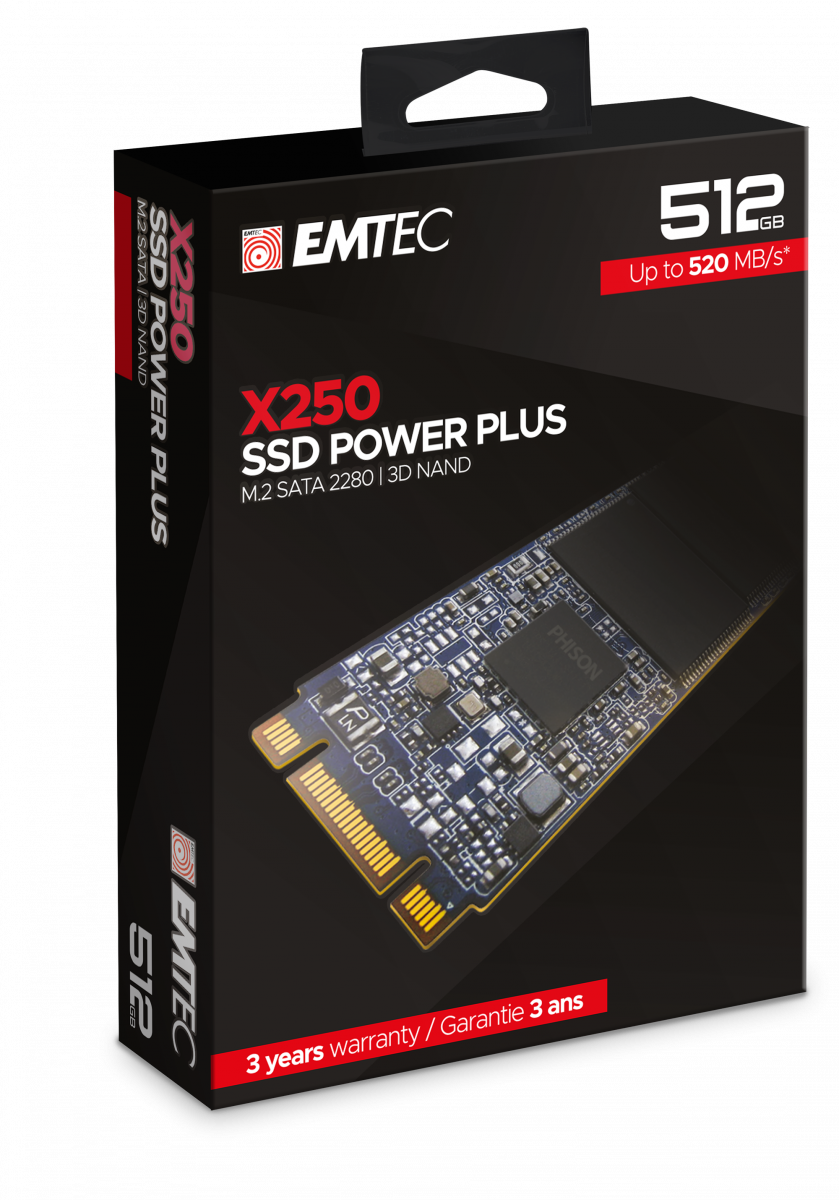 EMTEC SSD Power Plus X250 - SSD - 512GB - M.2 2280 - SATA 6Gb/s (ECSSD512GX250)