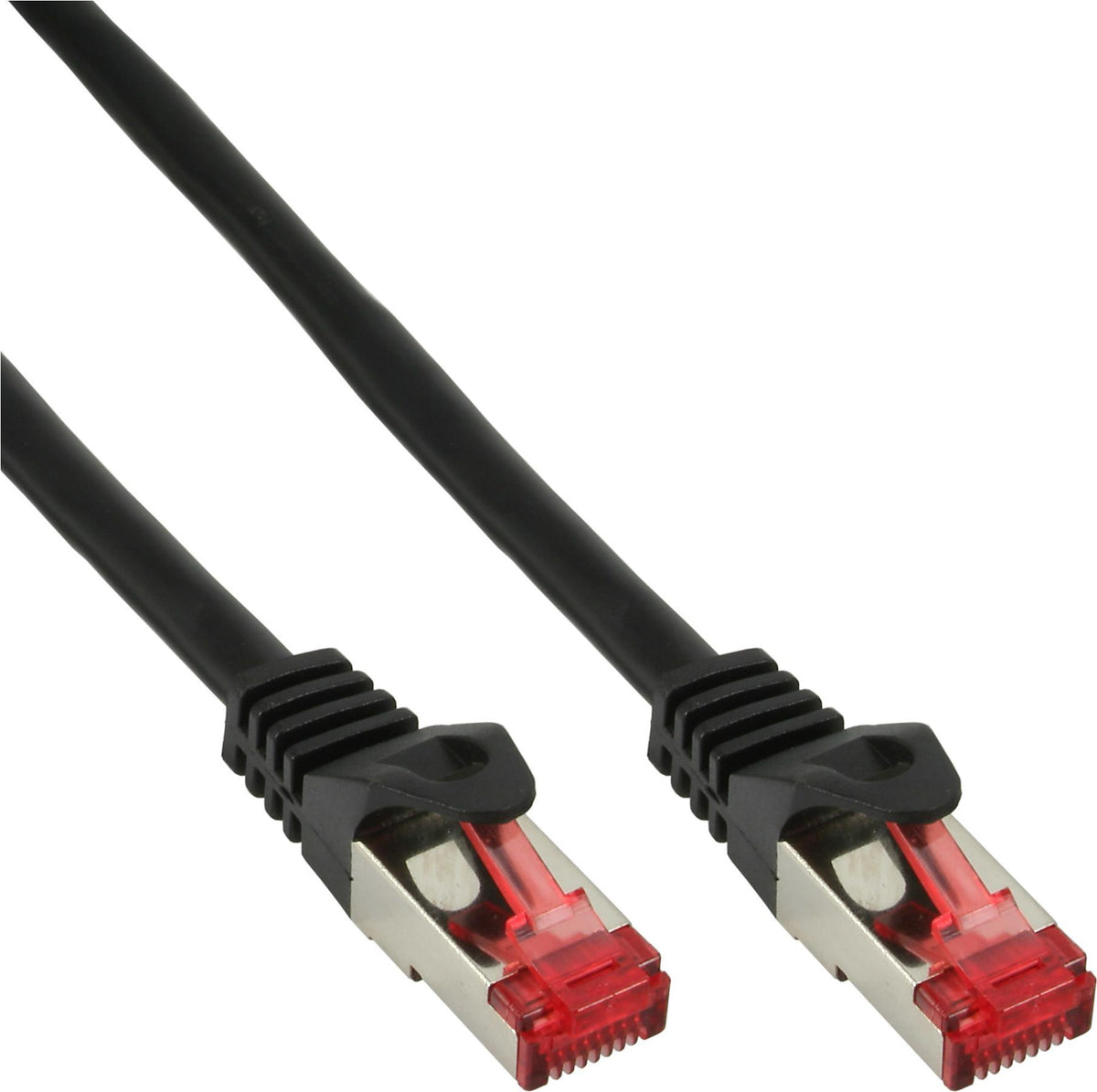 InLine Patch Cable - RJ-45 (M) to RJ-45 (M) - 50 cm - SFTP, PiMF - CAT 6 - Black (Pack of 100) B-76150S