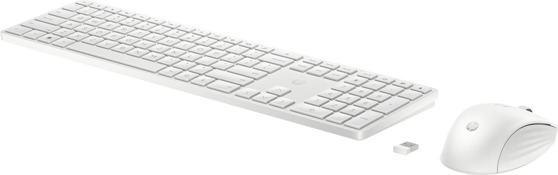HP 655 Wireless Keyboard and Mouse Set 2.4 GHz QWERTZ German White 860P8AA#ABD