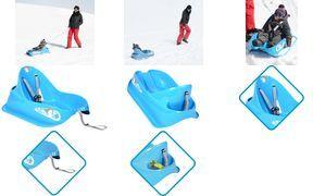 EDA Children's Sled Bobee Bob Plastic Blue Lightweight 1 Piece 10765 B.SU/SK S