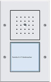 GIRA 126666 Wired Door Station - IP44 - -25 to 70 °C - White - Aluminium