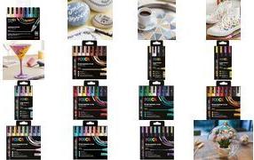 POSCA PC-5 M Pigment Marker Soft Colors 8 Pack 1.8 - 2.5 mm