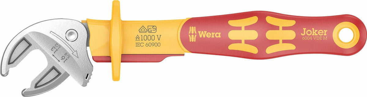 WERA 6004 Joker VDE M Self-Setting Spanner 13-16 x 1/2-5/8" x 190 mm 5020152001