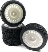 Absima Complete Wheels, Black, 4 pcs - 1:10 Rally Winded (2510063)