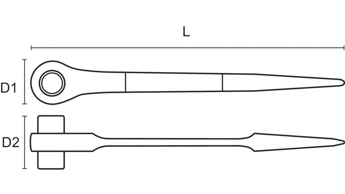 Bahco SC2RM-19-22 Gerüstbauknarre 19 & 22 mm (SC2RM-19-22)