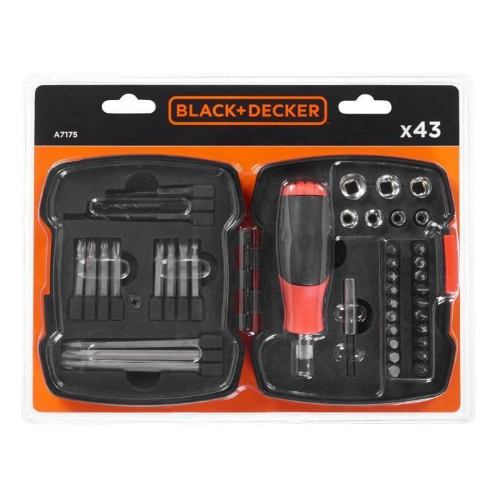 Black+Decker A7175-XJ 43-Piece Ratchet Screwdriver Set