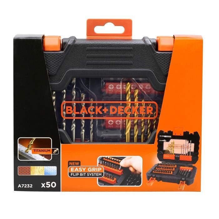BLACK+DECKER Drilling and Screwdriving Set - 50 Accessories - A7232-XJ