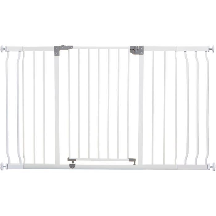 DREAMBABY Safety Gate LIBERTY - 1 Gate + 2 Extensions - 126-132.5 cm - White