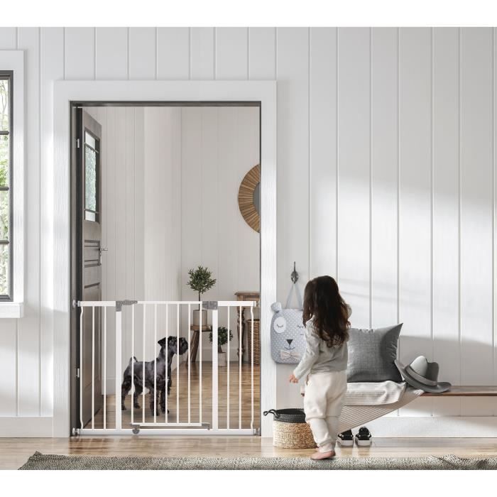 DREAMBABY Safety Gate LIBERTY - 1 Gate + 2 Extensions - 126-132.5 cm - White