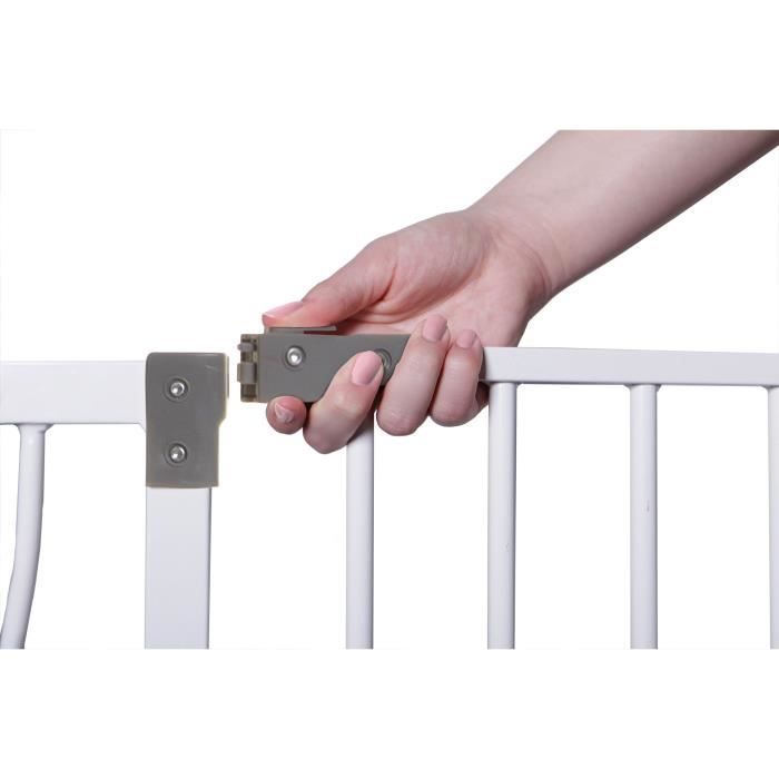 DREAMBABY Safety Gate LIBERTY - 1 Gate + 2 Extensions - 126-132.5 cm - White