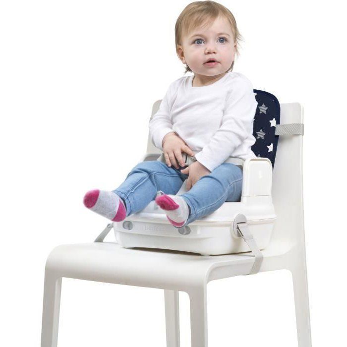 BENBAT Baby Booster Seat - Portable, Washable, Adjustable Safety Harness - Navy