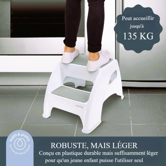 Dreambaby Step Stool - Toddler & Me 2 Up - Non-slip - Up to 135 kg - Grey
