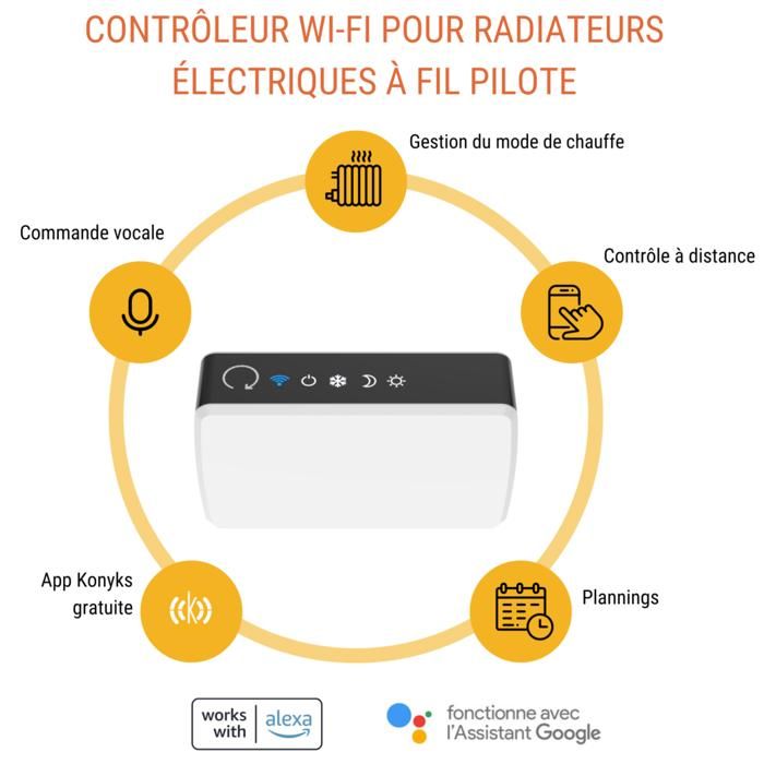 KONYKS eCosy + Thermo - Wi-Fi Hygrometer & Controller for Electric Radiators