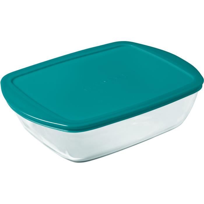 Lot de 3 plats avec couvercle - PYREX - Cook & Store - Verre - Rectangulaire - 0,4/1,1/2,5 L