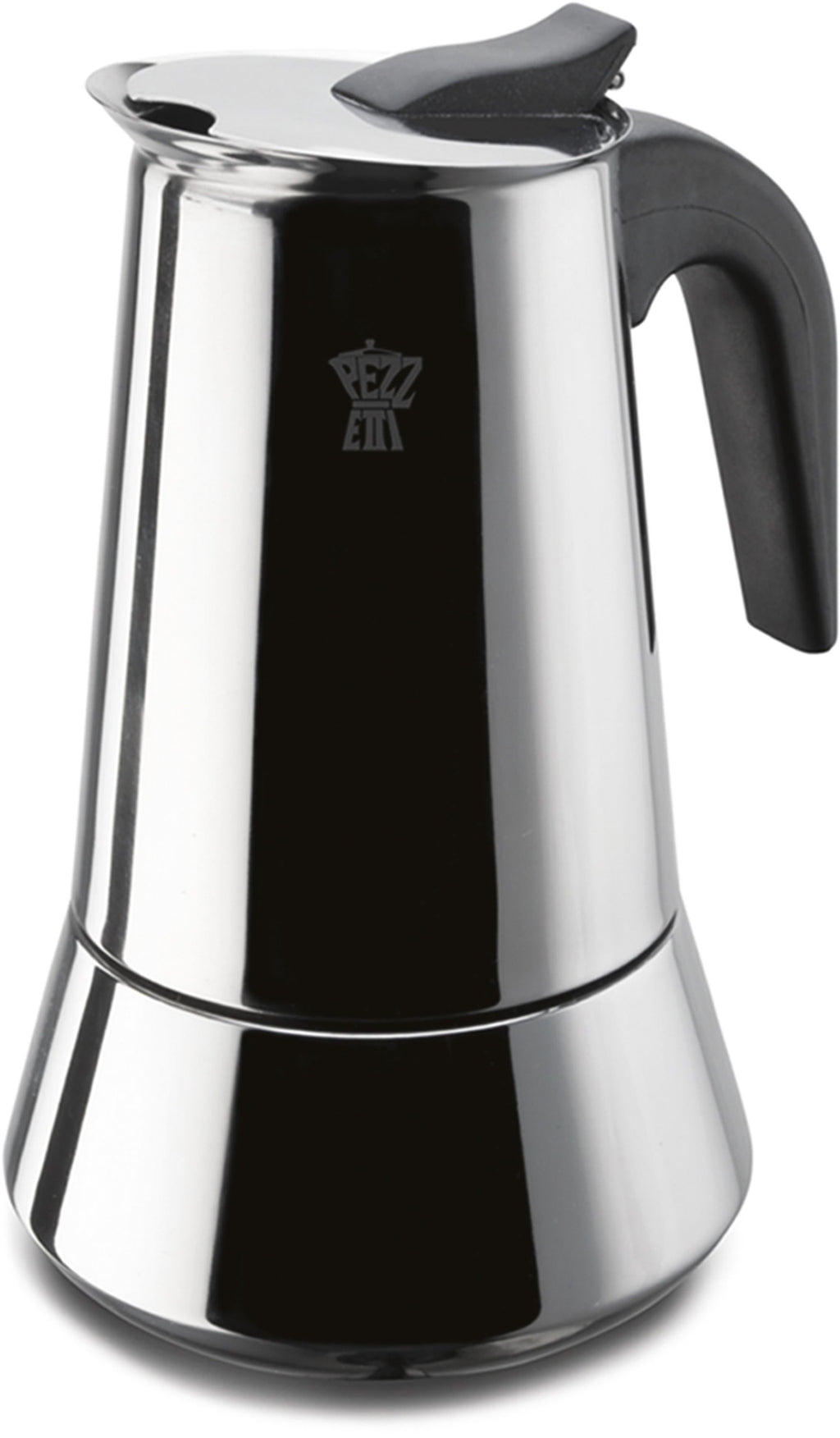 PEZZETTI Italian Coffee Maker - STEELEXPRESS - Stainless Steel - 6 Cups - Induction Compatible - Silver