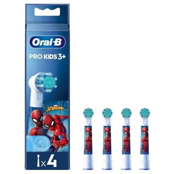 Oral-B Spiderman Brush Heads - 4 Pack - For Kids 3+