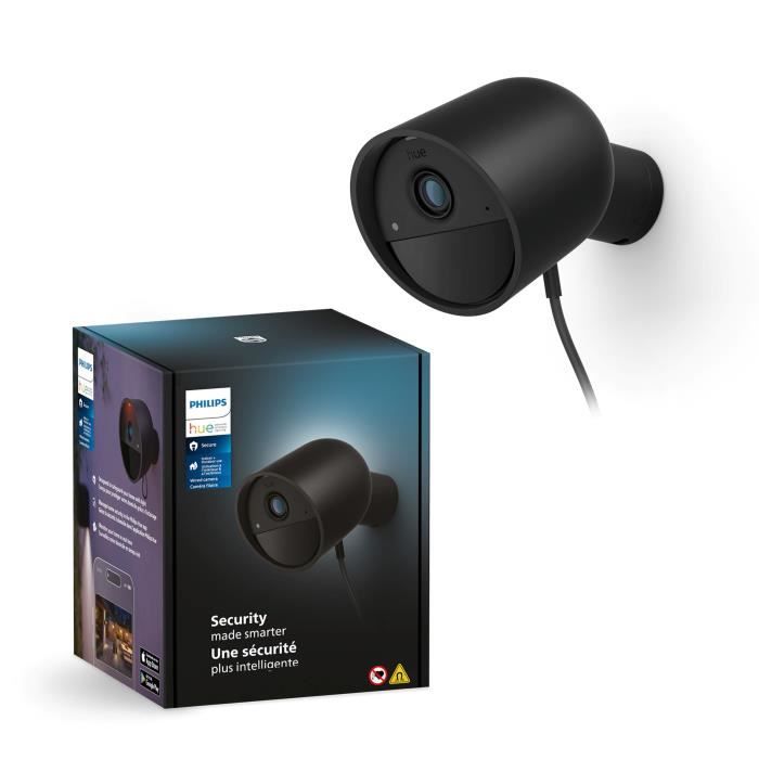 Philips Hue Wired Camera - Secure - HD 1080P - Indoor/Outdoor - Black