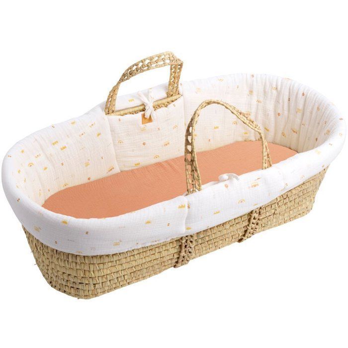 SAUTHON Baby Moses Basket - SUNLIGHT - With Mattress - 0-4 Months