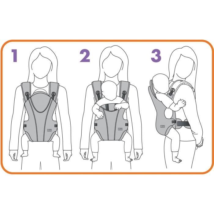 DREAMBABY 3-in-1 Adjustable Oxford Baby Carrier - Up to 15 kg