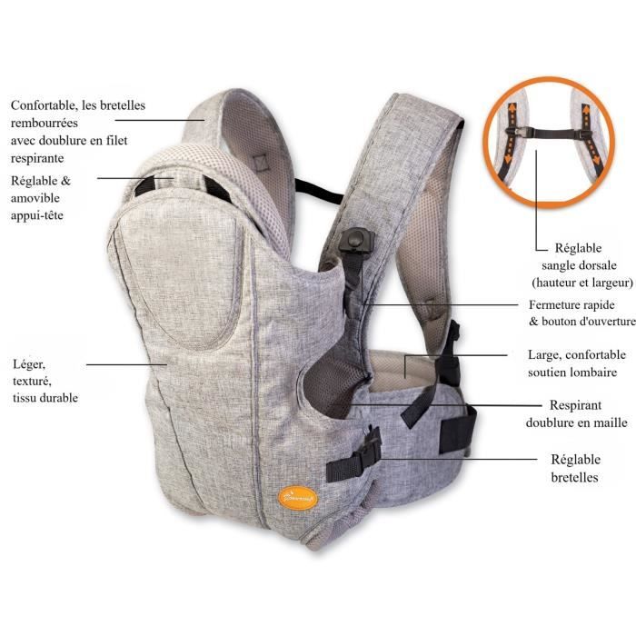 DREAMBABY 3-in-1 Adjustable Oxford Baby Carrier - Up to 15 kg