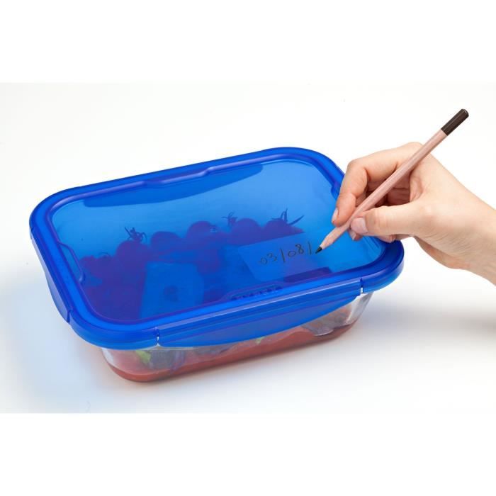 Lot de 3 Lunch Box - PYREX - Cook & Go - Verre - Rectangulaire - Couvercle hermétique - 0,8 L