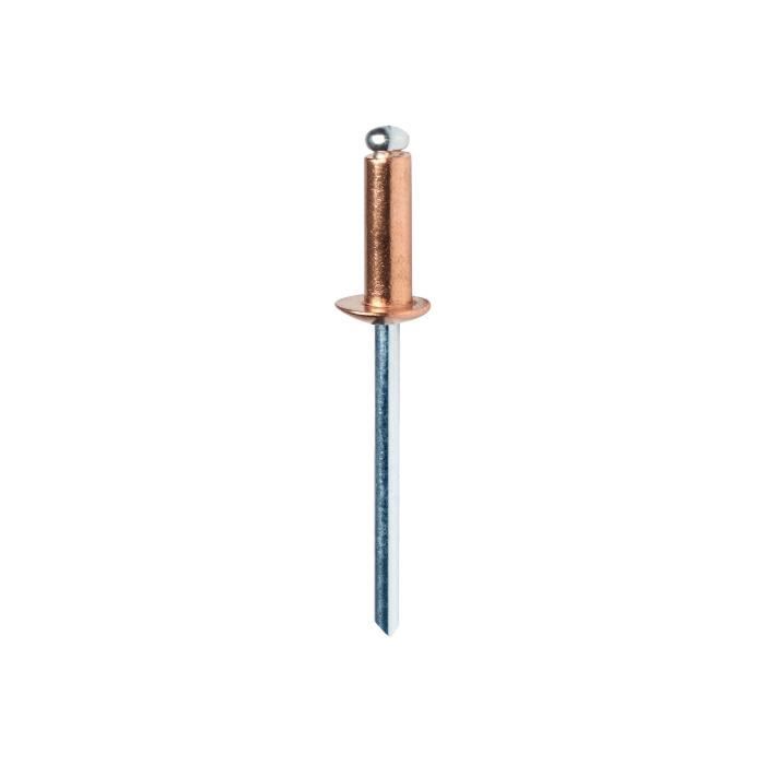 RAPID Copper Rivets Ø4.8 x 12 mm - Box of 50 + Drill Bit