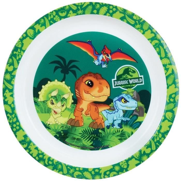 JURASSIC WORLD Children's Tableware Set - Cup, Bowl, Plate, Cutlery, Water Bottle, Lunchbox