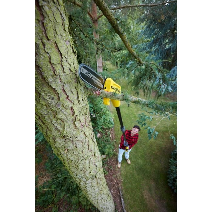 Stanley Fatmax Cordless Pole Pruner - 18V - 20 cm Chain - Up to 4.5 m - SFMCPS620M1-QW