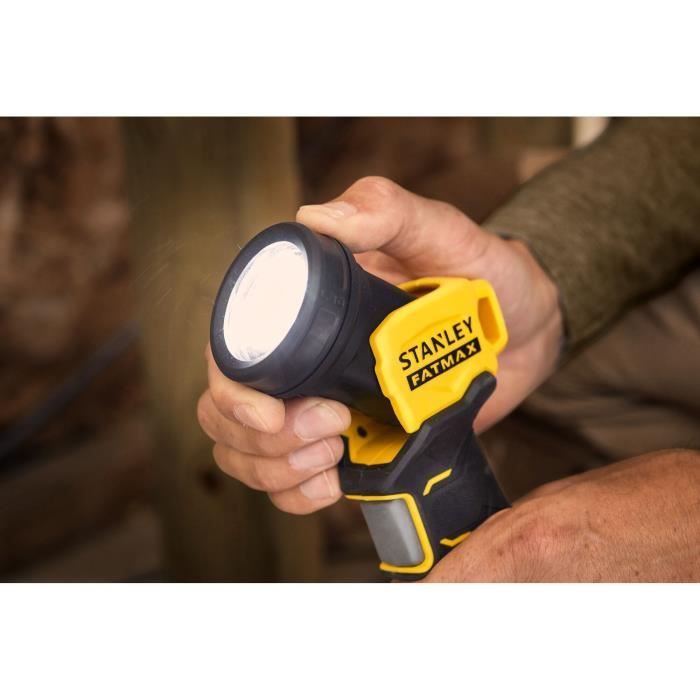 STANLEY FATMAX Flashlight - 18V - SFMCL020B-XJ - 3 LEDs - 140 Lumens - Swivel Head - Battery Not Included