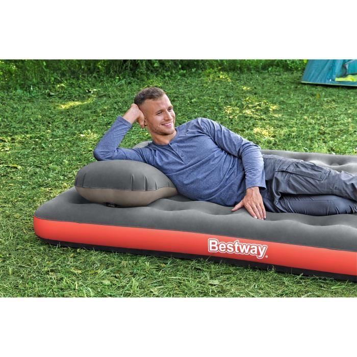 BESTWAY Inflatable Camping Mattress - 2-Person - 203 x 183 x 22 cm - With Inflation Bag