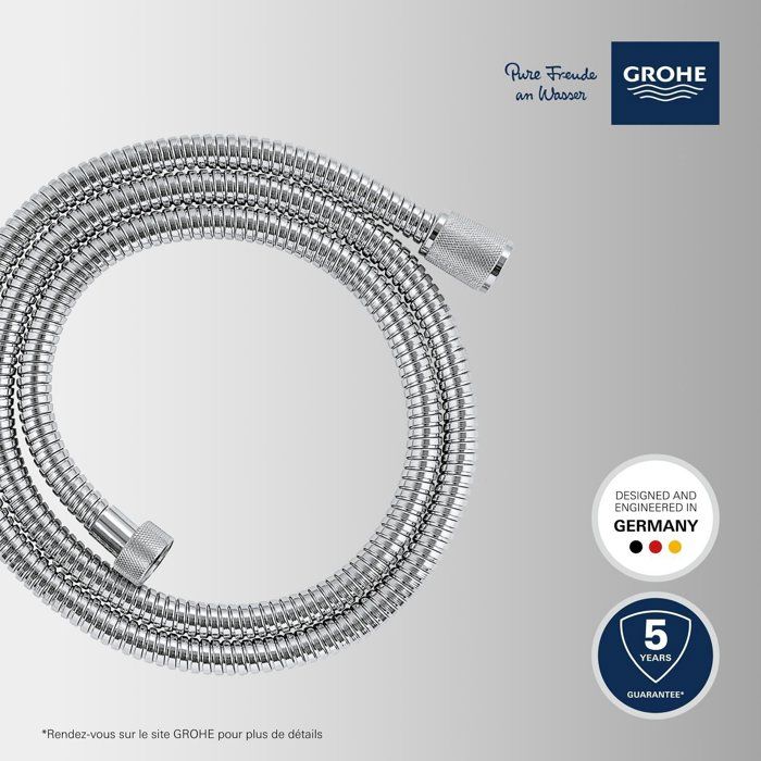 GROHE VitalioFlex Shower Hose 1.5 m - Metal - Chrome Finish