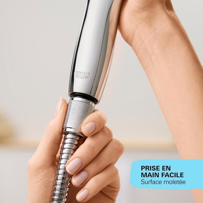 GROHE VitalioFlex Metal Shower Hose - 2 m - Chrome - Kink Resistant