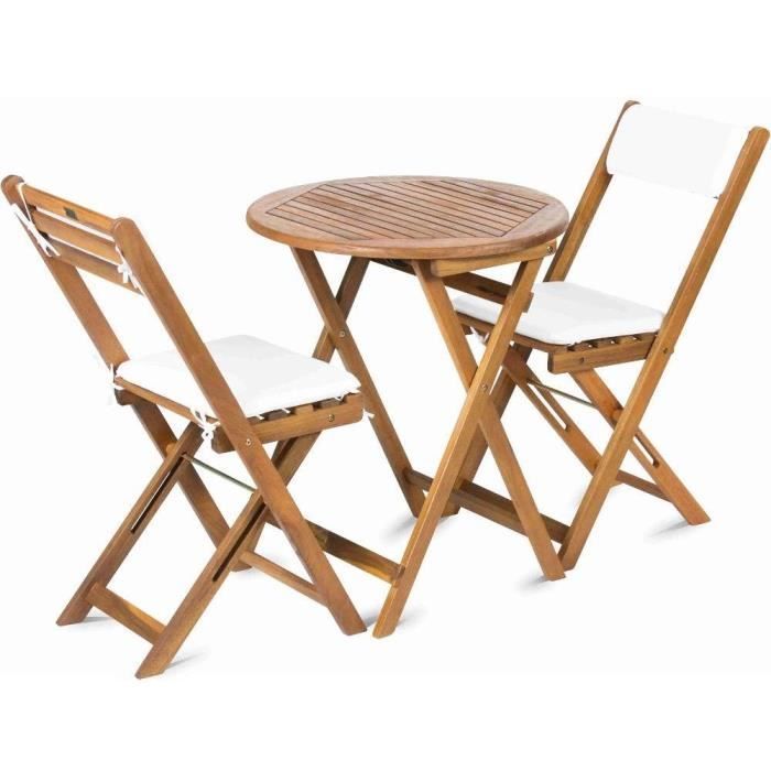FIELDMANN Balcony Set FDZN 4003-T Acacia Table and Chairs
