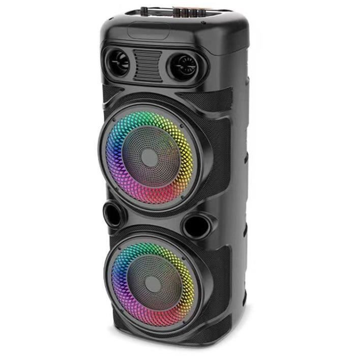 INOVALLEY Light-Up Karaoke Speaker - KA123-XXL - 900W - Bluetooth V5.0 - Black