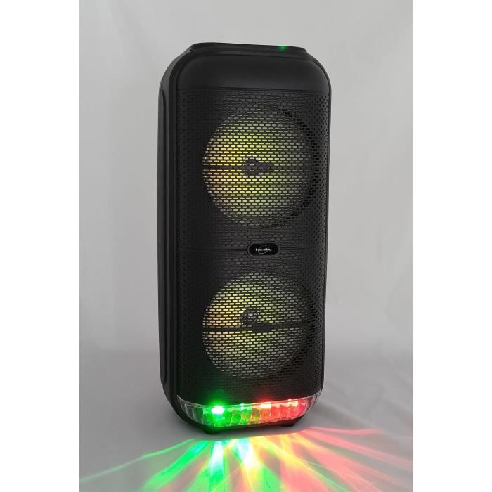 INOVALLEY Light-Up Karaoke Speaker - KA22-BTH - 500W - Bluetooth V5.0 - Black