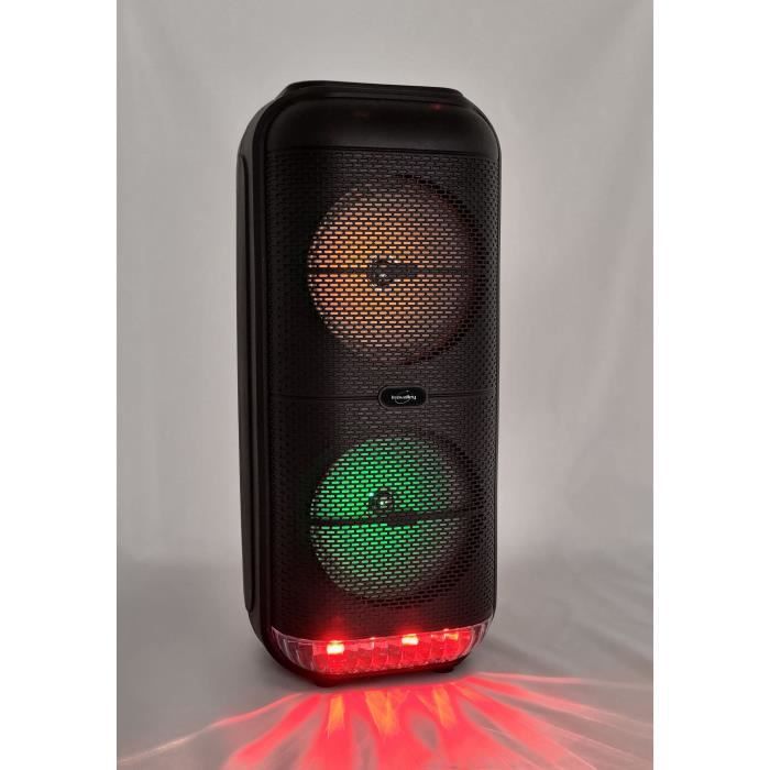 INOVALLEY Light-Up Karaoke Speaker - KA22-BTH - 500W - Bluetooth V5.0 - Black