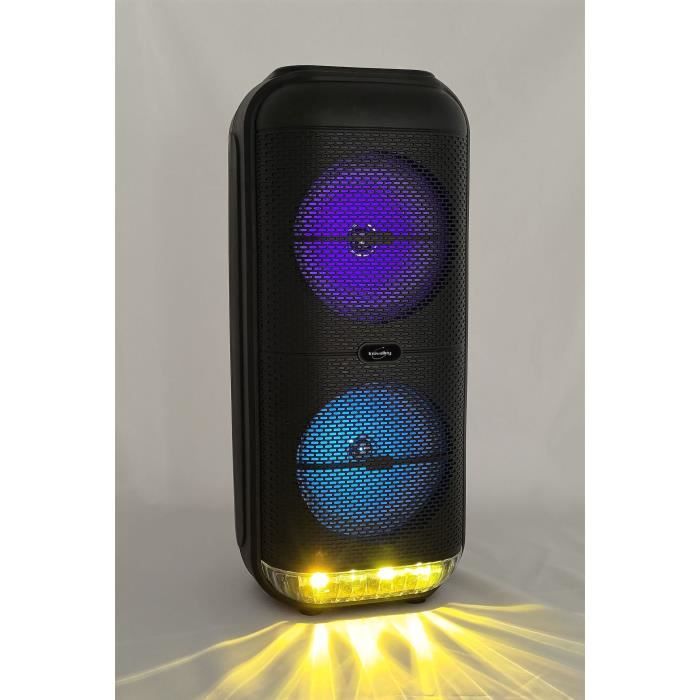 INOVALLEY Light-Up Karaoke Speaker - KA22-BTH - 500W - Bluetooth V5.0 - Black
