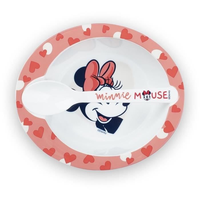 THERMOBABY Microwave Meal Set - 2 Pieces - Bowl and Spoon - Minnie