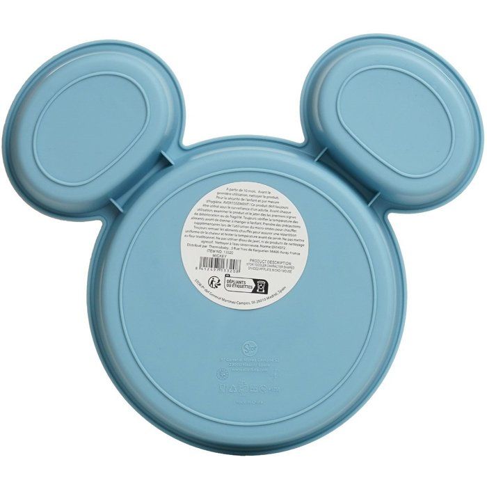 Mickey Mouse Head Silhouette Plate - Microwave Safe - Dishwasher Safe - BPA Free