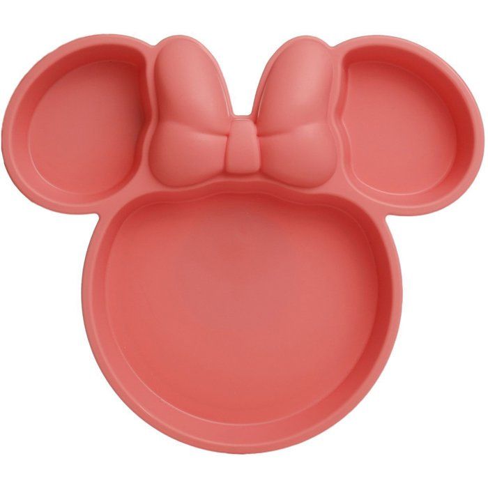 MINNIE HEAD SILHOUETTE PLATE - Microwave Safe